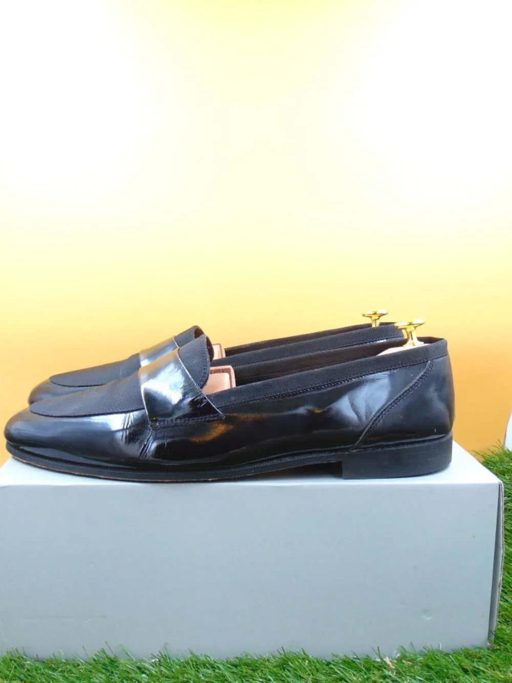 Adolfo 5583/1 mens size 13 m shoes black patent leather wedding shoes